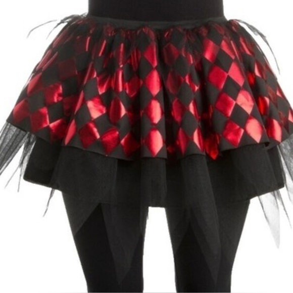 Combo: Women’s Checkered Tutu Halloween Dress Up Costume and one black skirt OS - Picture 6 of 7